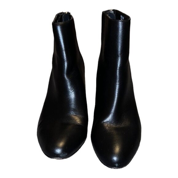 STEVE MADDEN Parisa Black Leather Women Block Heel Boot Booties - Picture 3 of 12